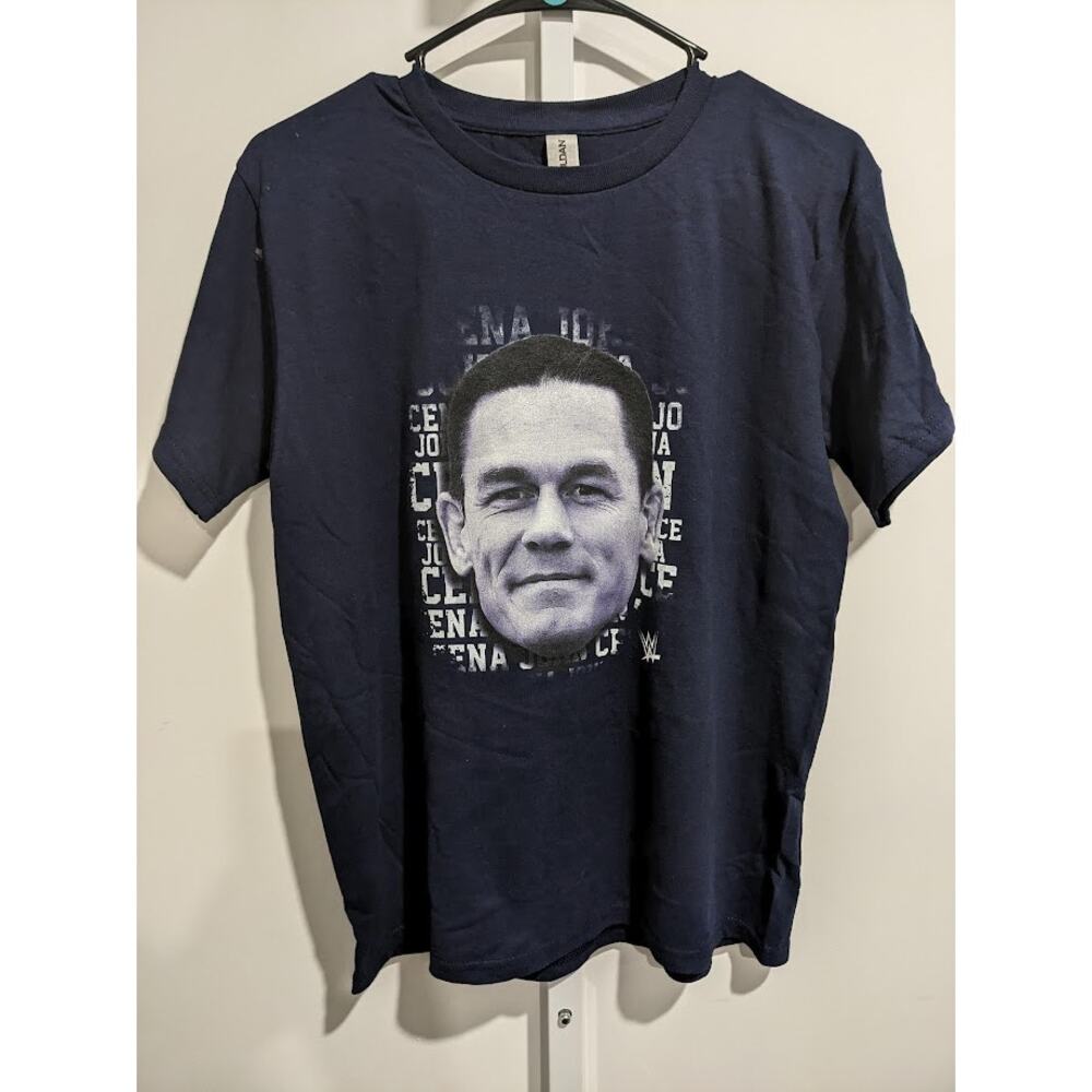 John Cena Wrestling T-Shirt YOUTH SIZE L Heavy Cotton Blue